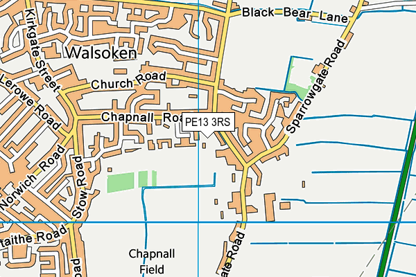 PE13 3RS map - OS VectorMap District (Ordnance Survey) PE13 3RS map - OS VectorMap District (Ordnance Survey)