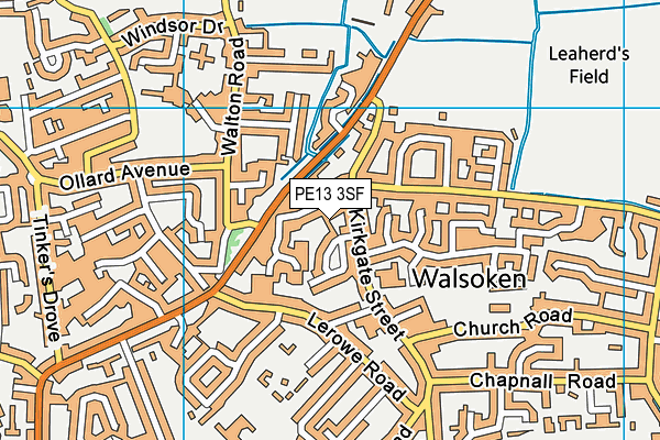 PE13 3SF map - OS VectorMap District (Ordnance Survey) PE13 3SF map - OS VectorMap District (Ordnance Survey)