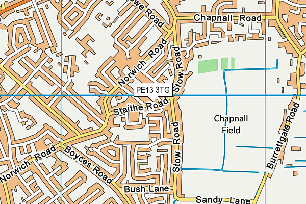 PE13 3TG map - OS VectorMap District (Ordnance Survey) PE13 3TG map - OS VectorMap District (Ordnance Survey)