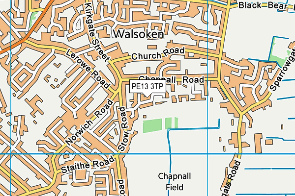PE13 3TP map - OS VectorMap District (Ordnance Survey) PE13 3TP map - OS VectorMap District (Ordnance Survey)