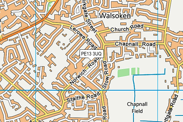 PE13 3UQ map - OS VectorMap District (Ordnance Survey) PE13 3UQ map - OS VectorMap District (Ordnance Survey)