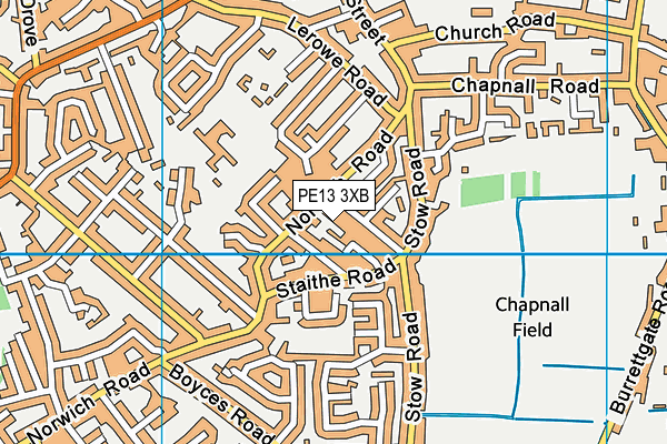 PE13 3XB map - OS VectorMap District (Ordnance Survey) PE13 3XB map - OS VectorMap District (Ordnance Survey)