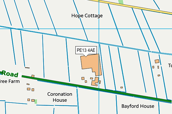 PE13 4AE map - OS VectorMap District (Ordnance Survey) PE13 4AE map - OS VectorMap District (Ordnance Survey)