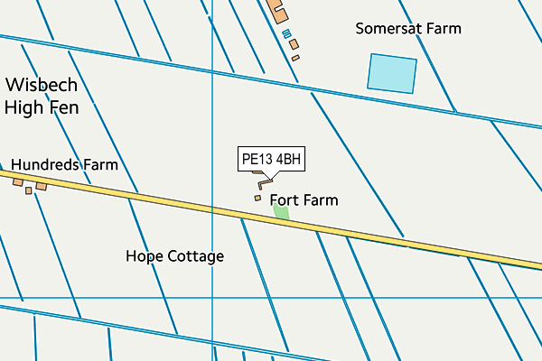 PE13 4BH map - OS VectorMap District (Ordnance Survey) PE13 4BH map - OS VectorMap District (Ordnance Survey)