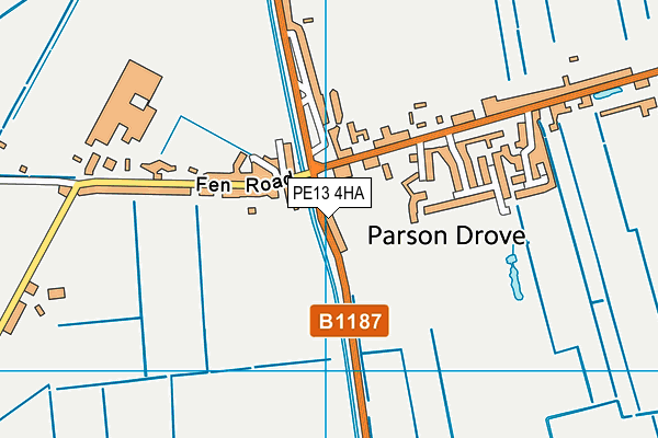PE13 4HA map - OS VectorMap District (Ordnance Survey) PE13 4HA map - OS VectorMap District (Ordnance Survey)