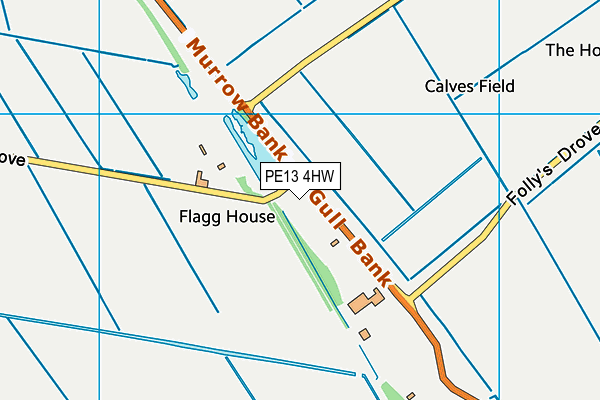 PE13 4HW map - OS VectorMap District (Ordnance Survey) PE13 4HW map - OS VectorMap District (Ordnance Survey)