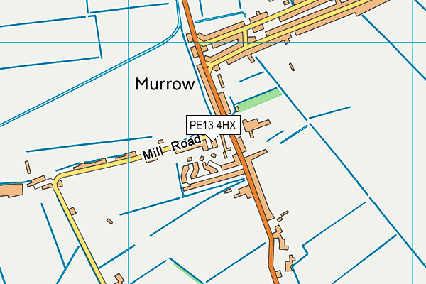PE13 4HX map - OS VectorMap District (Ordnance Survey) PE13 4HX map - OS VectorMap District (Ordnance Survey)