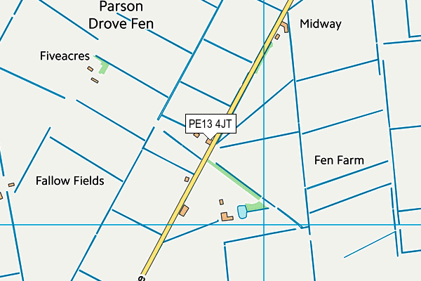 PE13 4JT map - OS VectorMap District (Ordnance Survey) PE13 4JT map - OS VectorMap District (Ordnance Survey)