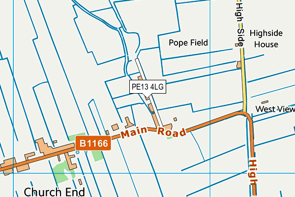PE13 4LG map - OS VectorMap District (Ordnance Survey) PE13 4LG map - OS VectorMap District (Ordnance Survey)