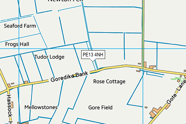 PE13 4NH map - OS VectorMap District (Ordnance Survey) PE13 4NH map - OS VectorMap District (Ordnance Survey)