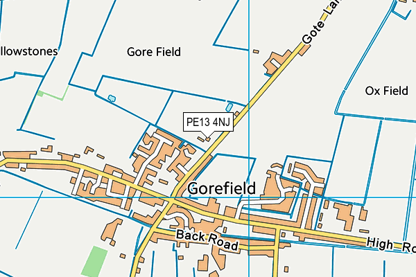 PE13 4NJ map - OS VectorMap District (Ordnance Survey) PE13 4NJ map - OS VectorMap District (Ordnance Survey)