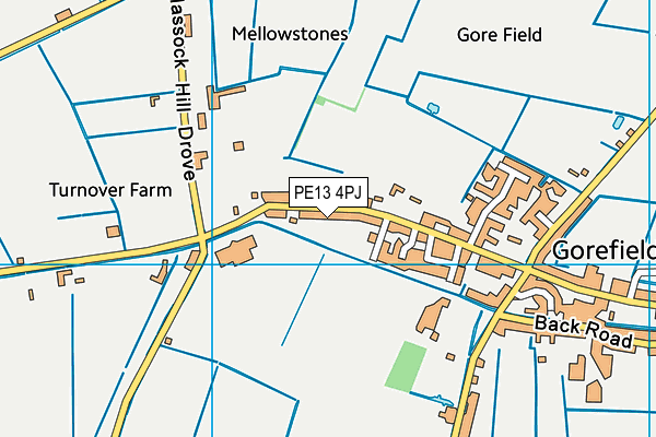 PE13 4PJ map - OS VectorMap District (Ordnance Survey) PE13 4PJ map - OS VectorMap District (Ordnance Survey)