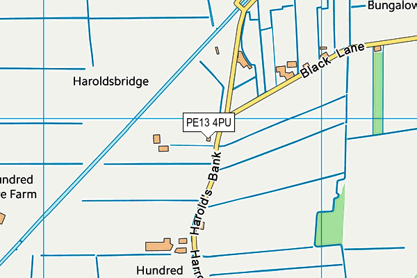 PE13 4PU map - OS VectorMap District (Ordnance Survey) PE13 4PU map - OS VectorMap District (Ordnance Survey)