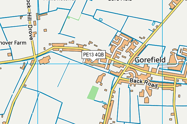 PE13 4QB map - OS VectorMap District (Ordnance Survey)