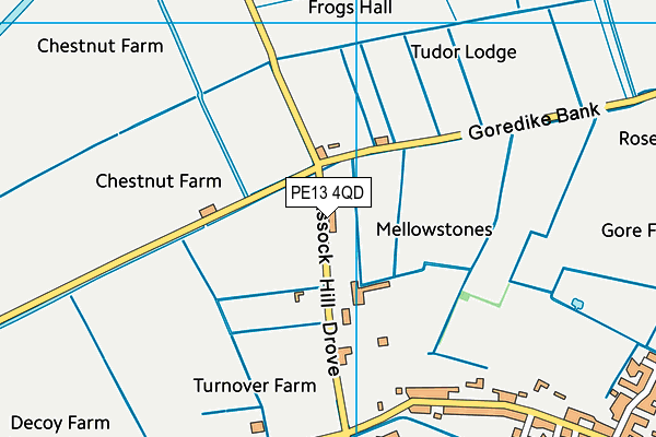 PE13 4QD map - OS VectorMap District (Ordnance Survey) PE13 4QD map - OS VectorMap District (Ordnance Survey)