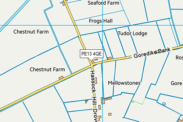 PE13 4QE map - OS VectorMap District (Ordnance Survey) PE13 4QE map - OS VectorMap District (Ordnance Survey)