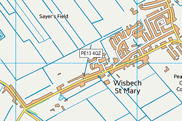 PE13 4QZ map - OS VectorMap District (Ordnance Survey) PE13 4QZ map - OS VectorMap District (Ordnance Survey)