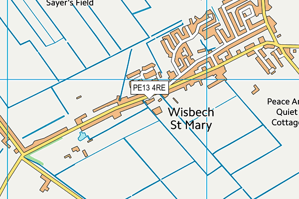 PE13 4RE map - OS VectorMap District (Ordnance Survey) PE13 4RE map - OS VectorMap District (Ordnance Survey)