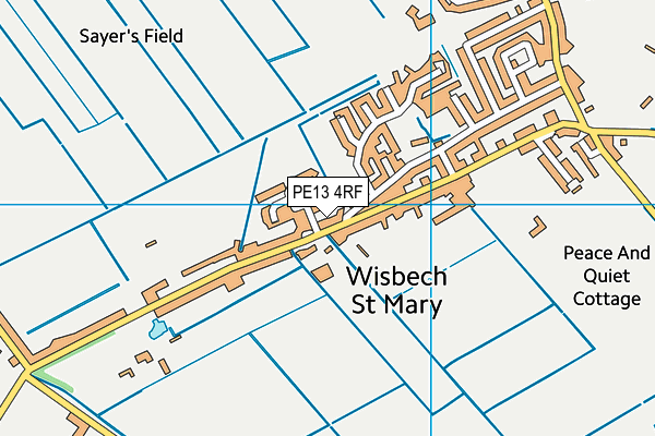 PE13 4RF map - OS VectorMap District (Ordnance Survey) PE13 4RF map - OS VectorMap District (Ordnance Survey)