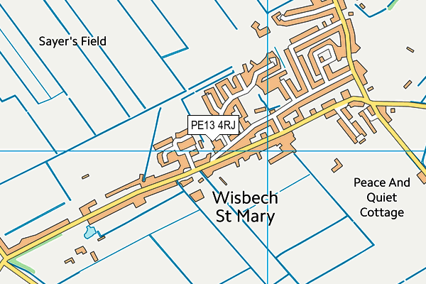 PE13 4RJ map - OS VectorMap District (Ordnance Survey) PE13 4RJ map - OS VectorMap District (Ordnance Survey)