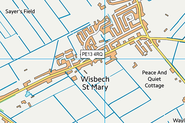 PE13 4RQ map - OS VectorMap District (Ordnance Survey) PE13 4RQ map - OS VectorMap District (Ordnance Survey)