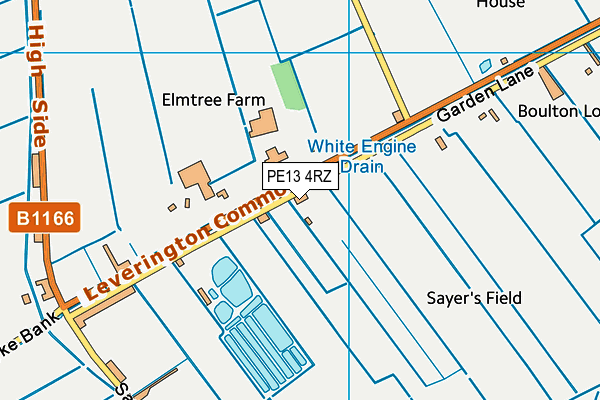 PE13 4RZ map - OS VectorMap District (Ordnance Survey) PE13 4RZ map - OS VectorMap District (Ordnance Survey)