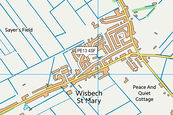 PE13 4SF map - OS VectorMap District (Ordnance Survey) PE13 4SF map - OS VectorMap District (Ordnance Survey)