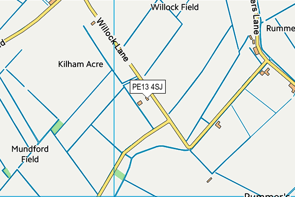 PE13 4SJ map - OS VectorMap District (Ordnance Survey) PE13 4SJ map - OS VectorMap District (Ordnance Survey)