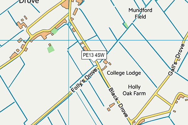 PE13 4SW map - OS VectorMap District (Ordnance Survey) PE13 4SW map - OS VectorMap District (Ordnance Survey)