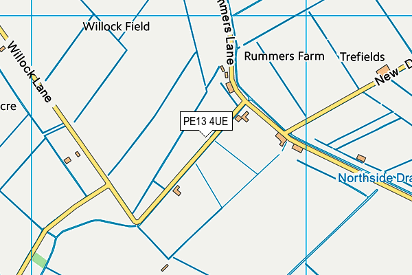 PE13 4UE map - OS VectorMap District (Ordnance Survey) PE13 4UE map - OS VectorMap District (Ordnance Survey)