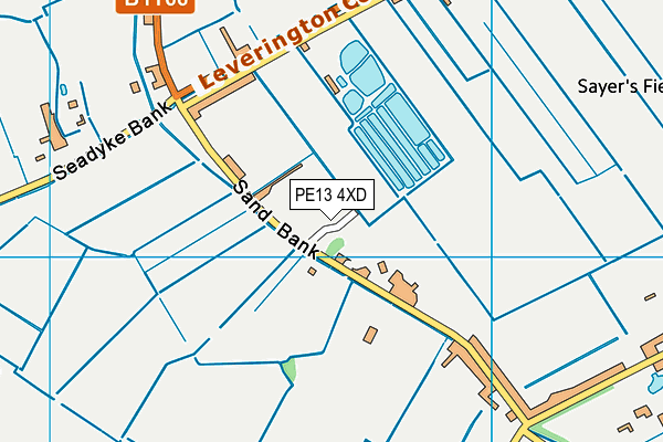 PE13 4XD map - OS VectorMap District (Ordnance Survey) PE13 4XD map - OS VectorMap District (Ordnance Survey)