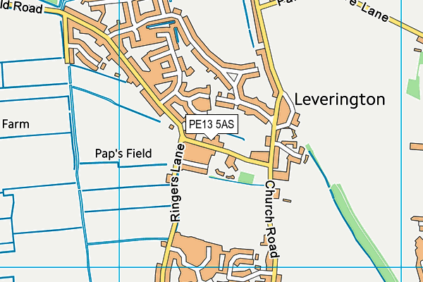 PE13 5AS map - OS VectorMap District (Ordnance Survey) PE13 5AS map - OS VectorMap District (Ordnance Survey)