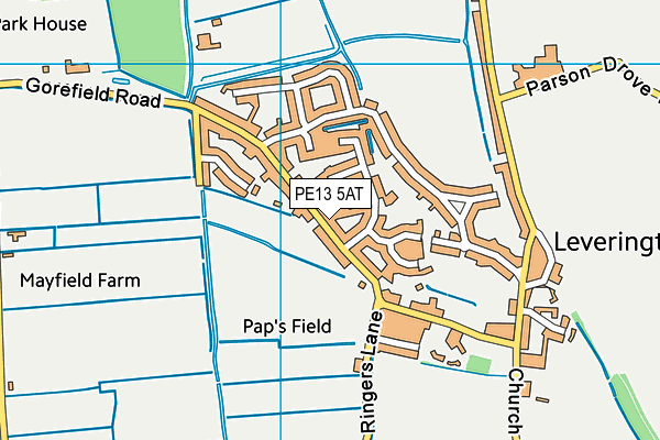 PE13 5AT map - OS VectorMap District (Ordnance Survey) PE13 5AT map - OS VectorMap District (Ordnance Survey)