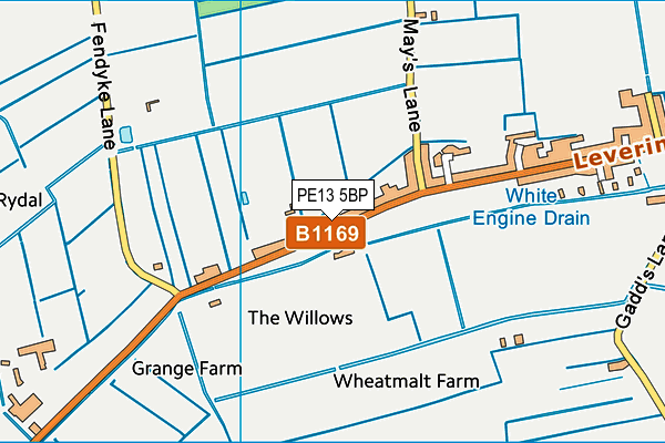 PE13 5BP map - OS VectorMap District (Ordnance Survey) PE13 5BP map - OS VectorMap District (Ordnance Survey)