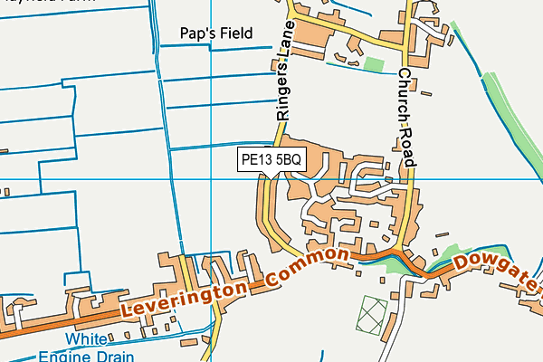 PE13 5BQ map - OS VectorMap District (Ordnance Survey) PE13 5BQ map - OS VectorMap District (Ordnance Survey)