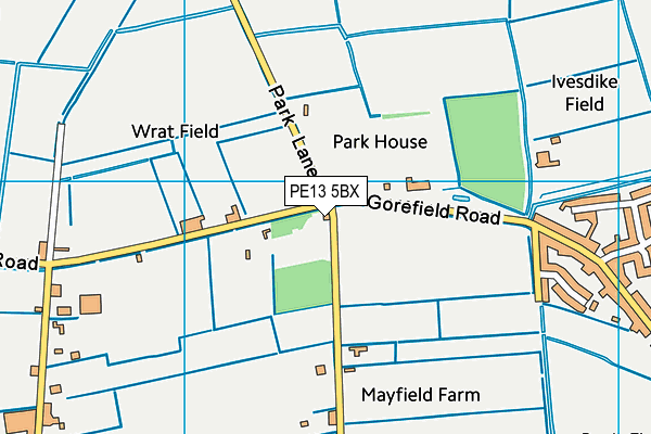 PE13 5BX map - OS VectorMap District (Ordnance Survey) PE13 5BX map - OS VectorMap District (Ordnance Survey)