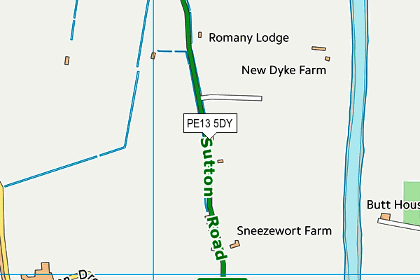 PE13 5DY map - OS VectorMap District (Ordnance Survey) PE13 5DY map - OS VectorMap District (Ordnance Survey)