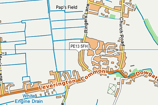 PE13 5FH map - OS VectorMap District (Ordnance Survey) PE13 5FH map - OS VectorMap District (Ordnance Survey)