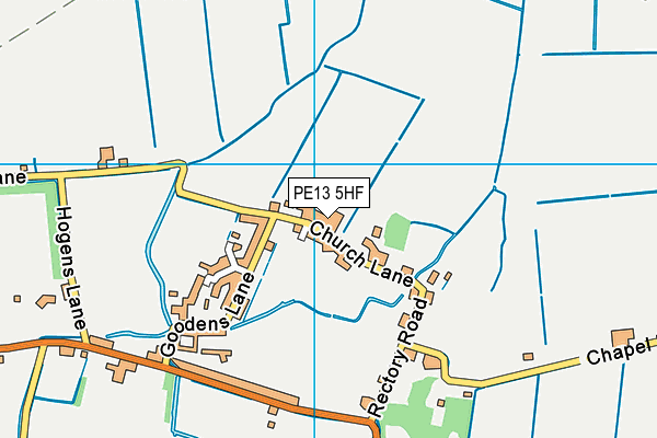 PE13 5HF map - OS VectorMap District (Ordnance Survey) PE13 5HF map - OS VectorMap District (Ordnance Survey)