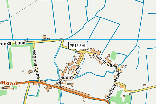 PE13 5HL map - OS VectorMap District (Ordnance Survey) PE13 5HL map - OS VectorMap District (Ordnance Survey)
