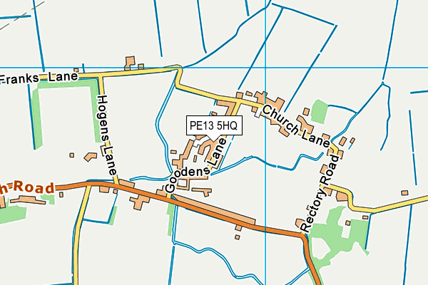 PE13 5HQ map - OS VectorMap District (Ordnance Survey) PE13 5HQ map - OS VectorMap District (Ordnance Survey)