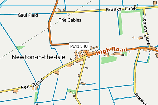 PE13 5HU map - OS VectorMap District (Ordnance Survey) PE13 5HU map - OS VectorMap District (Ordnance Survey)