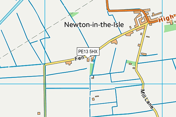 PE13 5HX map - OS VectorMap District (Ordnance Survey) PE13 5HX map - OS VectorMap District (Ordnance Survey)