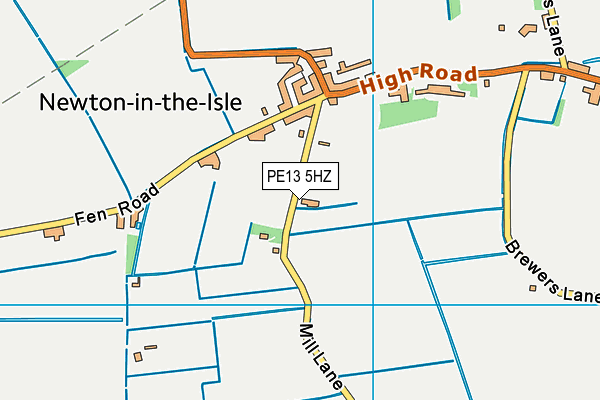 PE13 5HZ map - OS VectorMap District (Ordnance Survey) PE13 5HZ map - OS VectorMap District (Ordnance Survey)