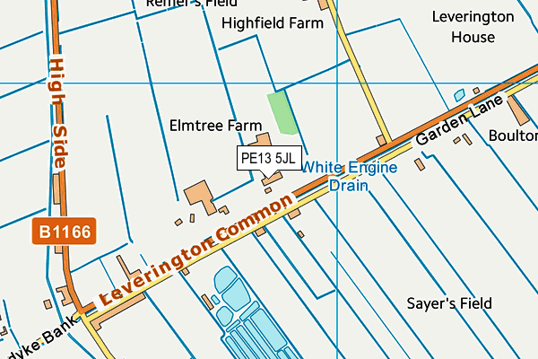 PE13 5JL map - OS VectorMap District (Ordnance Survey) PE13 5JL map - OS VectorMap District (Ordnance Survey)