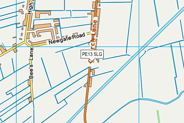 PE13 5LG map - OS VectorMap District (Ordnance Survey) PE13 5LG map - OS VectorMap District (Ordnance Survey)