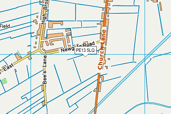 PE13 5LQ map - OS VectorMap District (Ordnance Survey) PE13 5LQ map - OS VectorMap District (Ordnance Survey)