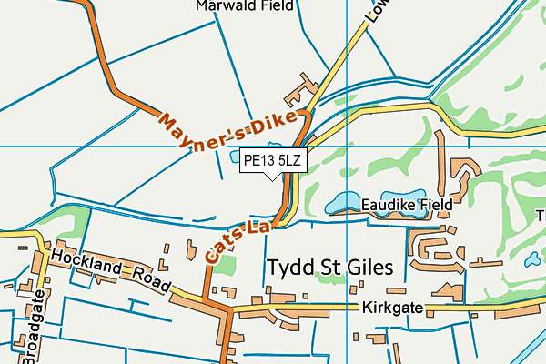 PE13 5LZ map - OS VectorMap District (Ordnance Survey) PE13 5LZ map - OS VectorMap District (Ordnance Survey)
