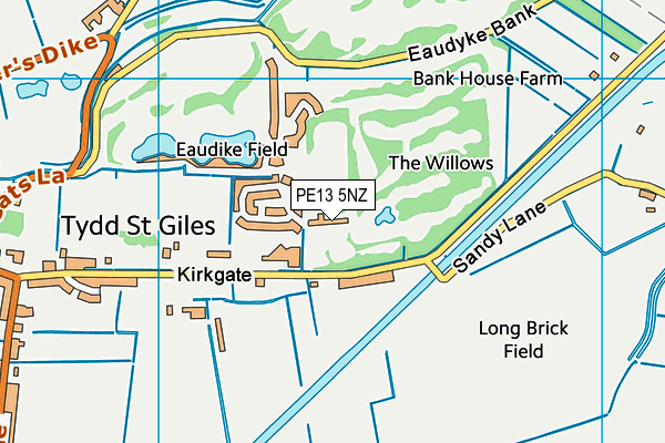 PE13 5NZ map - OS VectorMap District (Ordnance Survey) PE13 5NZ map - OS VectorMap District (Ordnance Survey)
