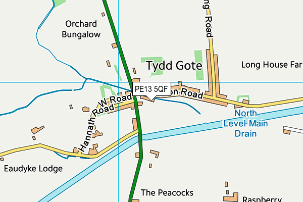 PE13 5QF map - OS VectorMap District (Ordnance Survey) PE13 5QF map - OS VectorMap District (Ordnance Survey)